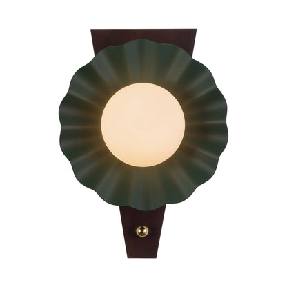 Furrow Wall Light in Pine Green.
