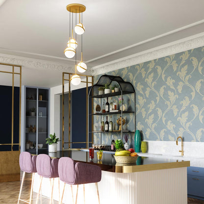 Globo Multi-Light LED Pendant Light in kitchen.