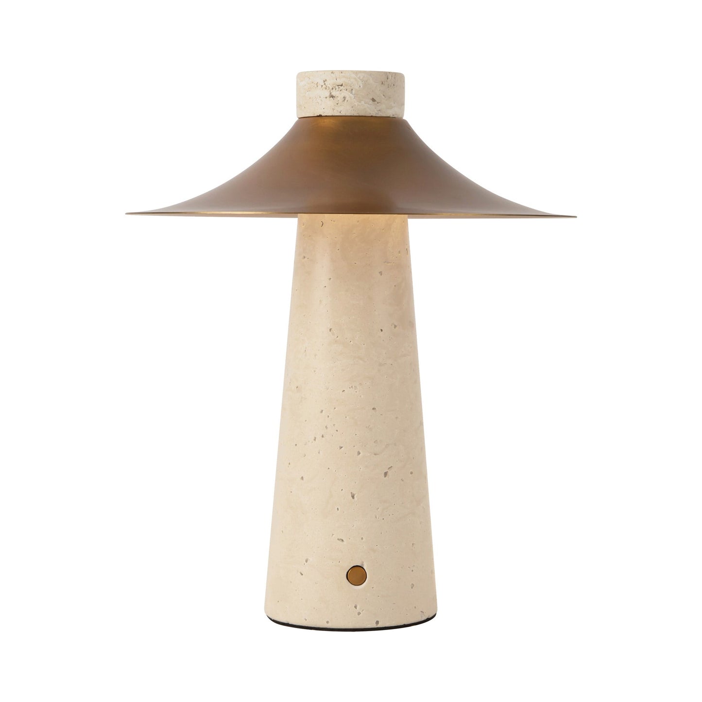 Hagen LED Rechargeable Table Lamp in Vintage Brass.