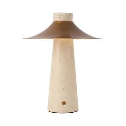 Hagen LED Rechargeable Table Lamp in Vintage Brass.