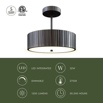 Kensington LED Semi Flush Mount Ceiling Light in Detail.