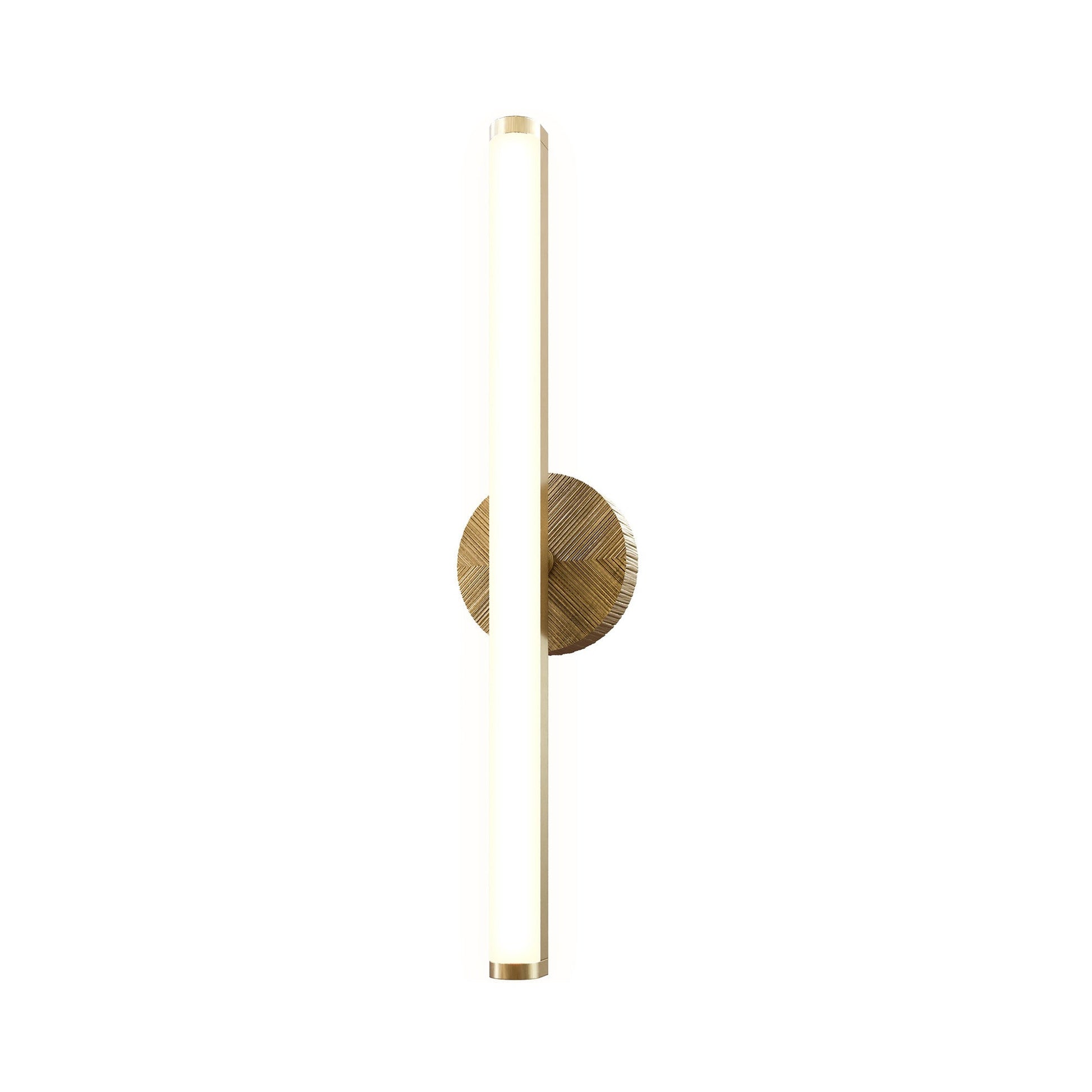 Kensington LED Vanity Wall Light in Vintage Brass.