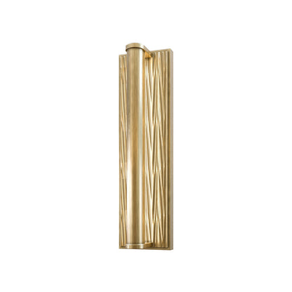 Kensington LED Wall Light in Vintage Brass.