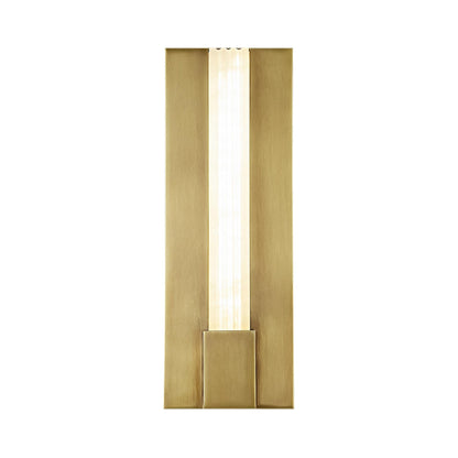 Kismet LED Vanity Wall Light in Vintage Brass (14-Inch).