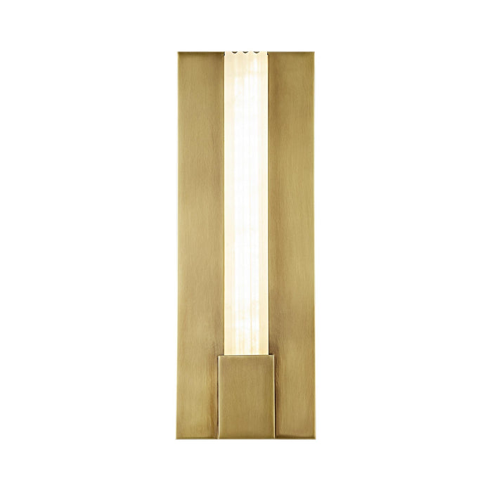 Kismet LED Vanity Wall Light in Vintage Brass (14-Inch).