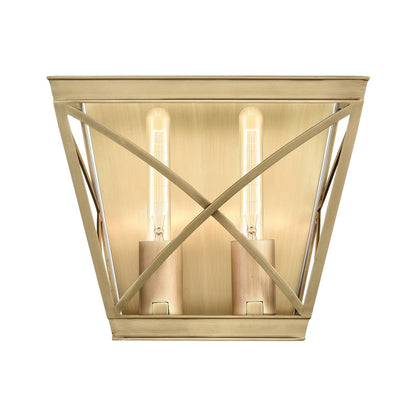 Lattice Wall Light in Vintage Brass.