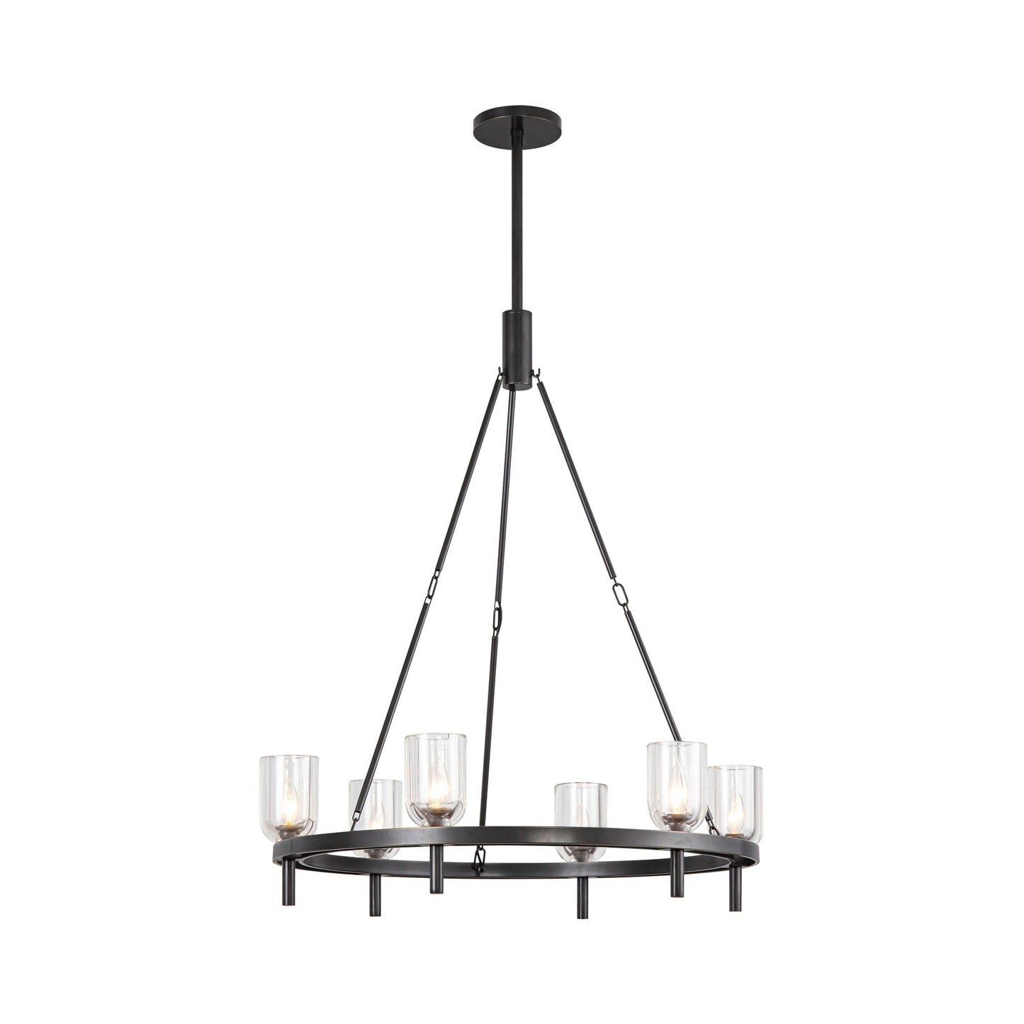 Lucian Chandelier in Urban Bronze/Clear Crystal (6-Light).