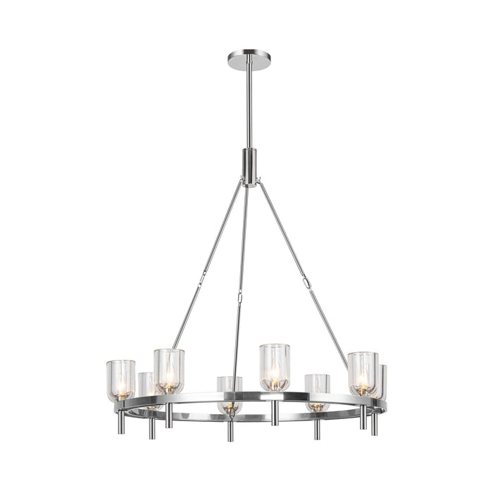 Lucian Chandelier in Polished Nickel/Clear Crystal (8-Light).