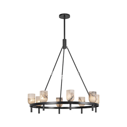 Lucian Chandelier in Urban Bronze/Alabaster (8-Light).