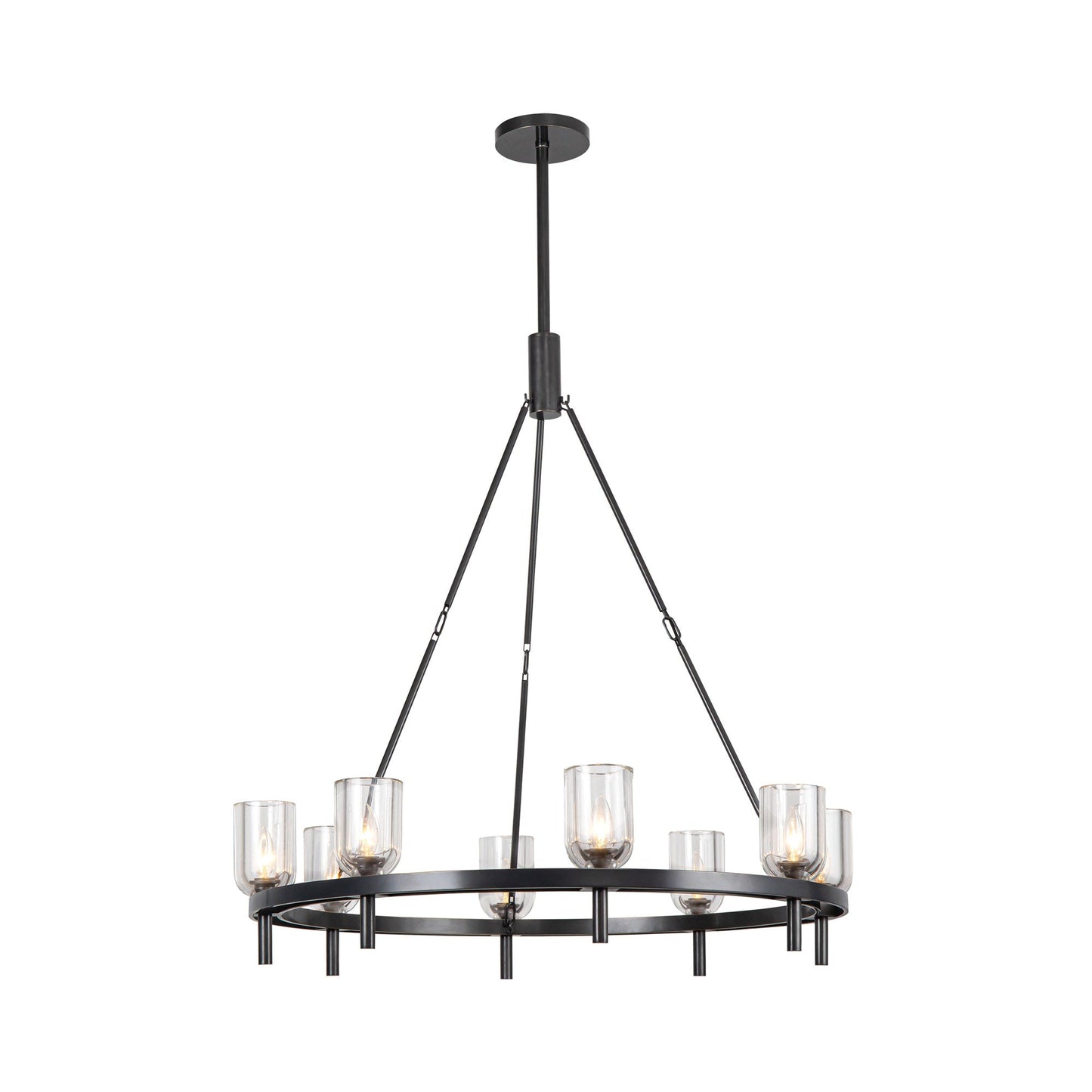 Lucian Chandelier in Urban Bronze/Clear Crystal (8-Light).