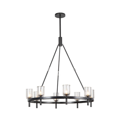 Lucian Chandelier in Urban Bronze/Clear Crystal (8-Light).