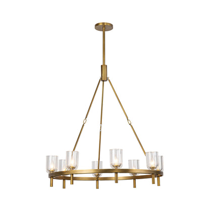 Lucian Chandelier in Vintage Brass/Clear Crystal (8-Light).