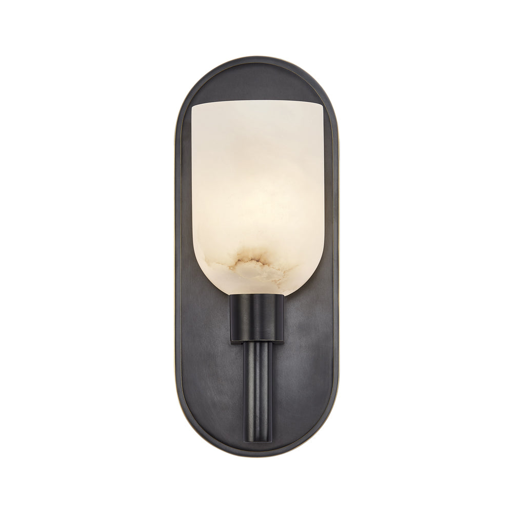 Lucian Wall Light in Urban Bronze/Alabaster (1-Light).