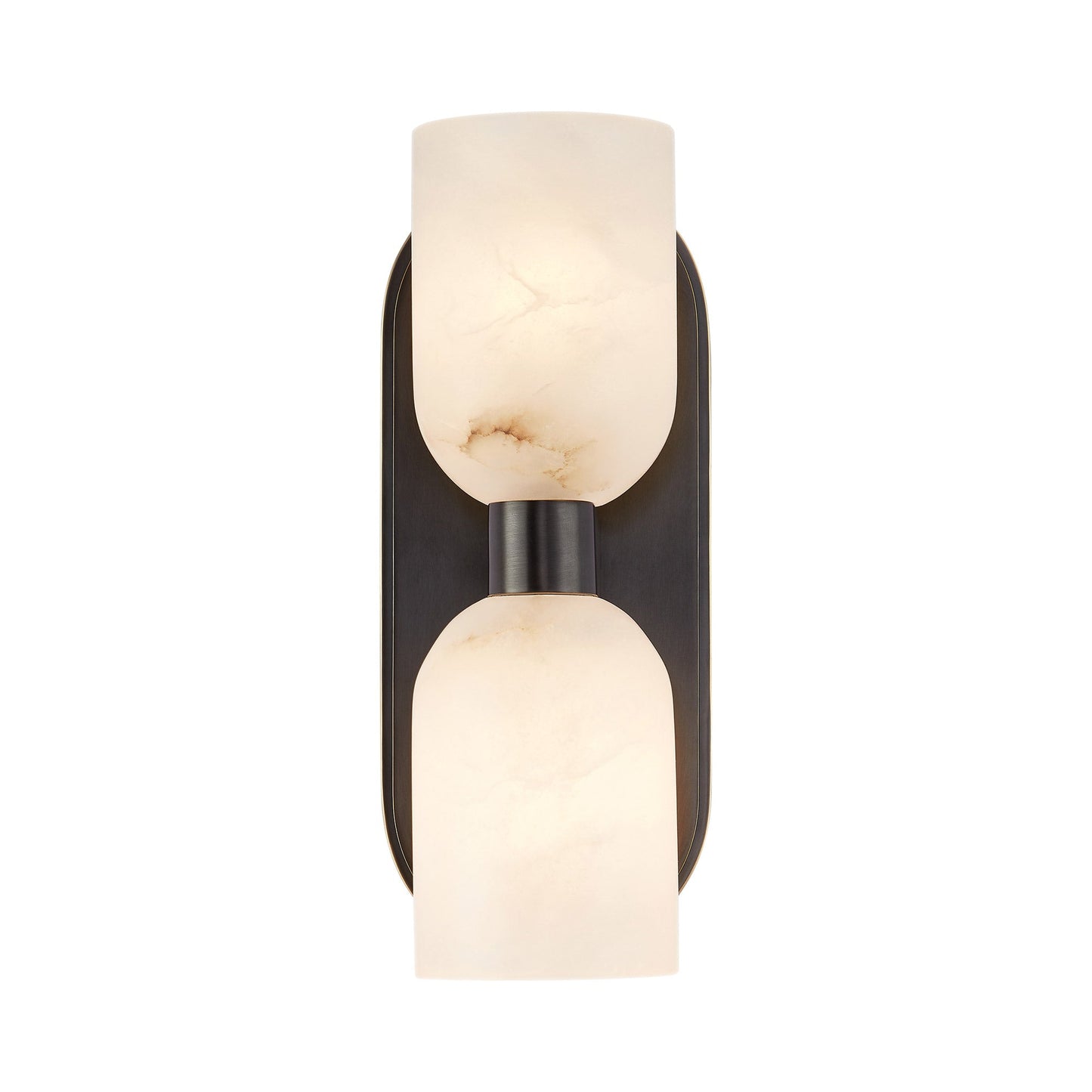 Lucian Wall Light in Urban Bronze/Alabaster (2-Light).