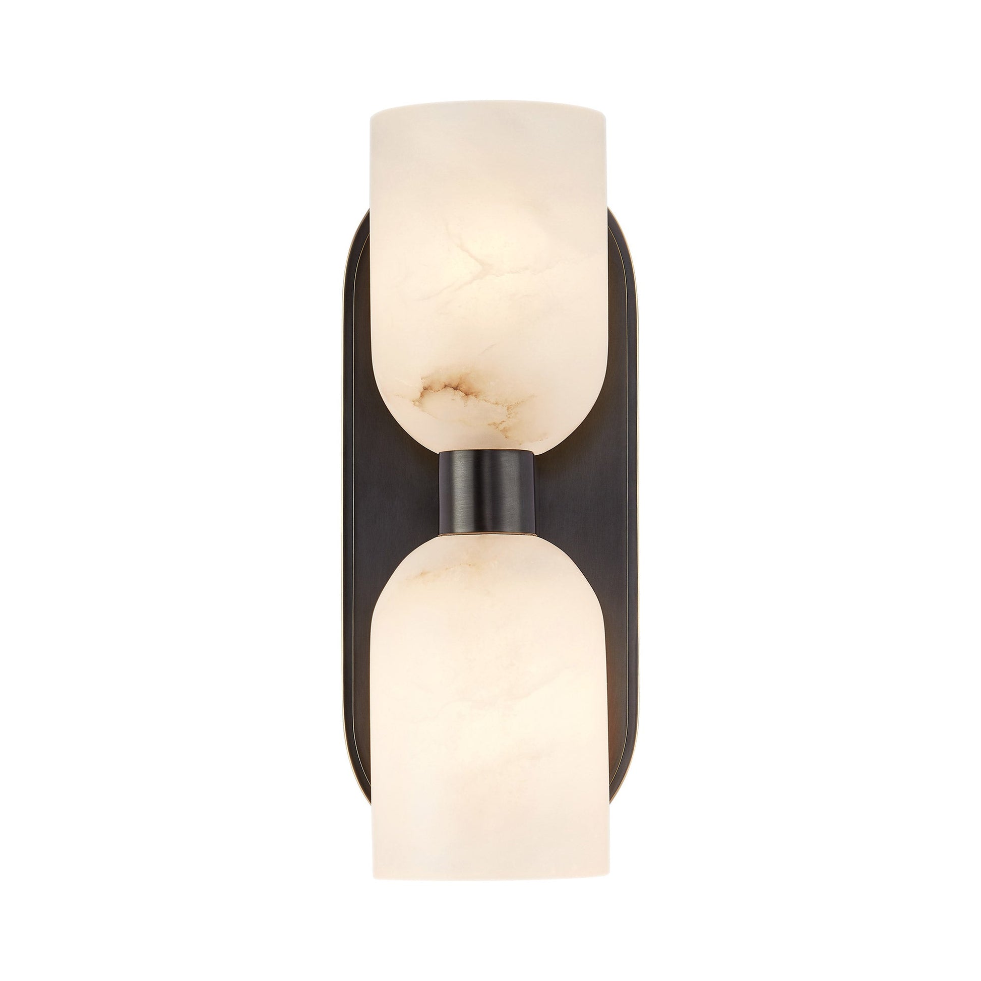 Lucian Wall Light in Urban Bronze/Alabaster (2-Light).
