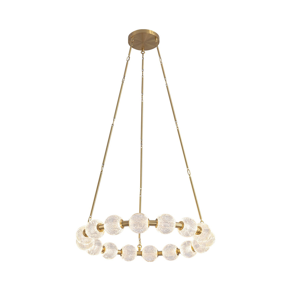 Marni LED Chandelier in Natural Brass (Small).