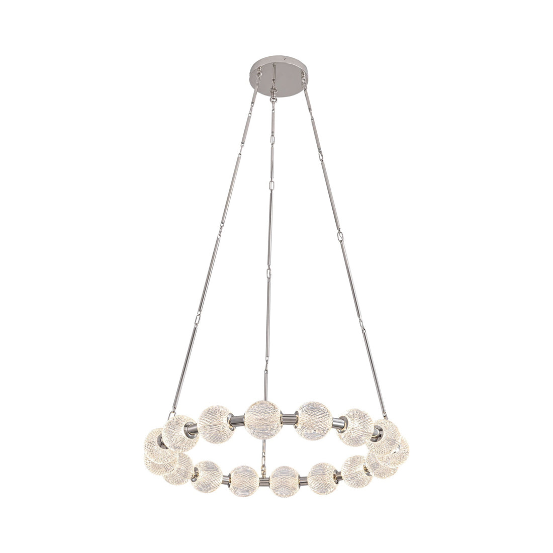 Marni LED Chandelier in Polished Nickel (Small).
