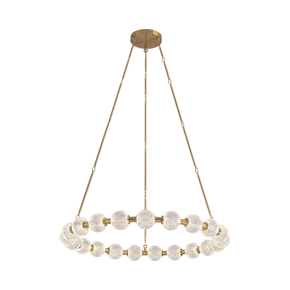 Marni LED Chandelier in Natural Brass (Large).