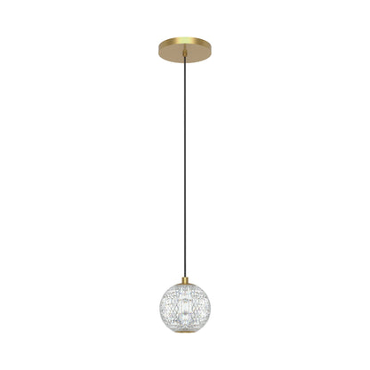 Marni LED Pendant Light in Natural Brass.