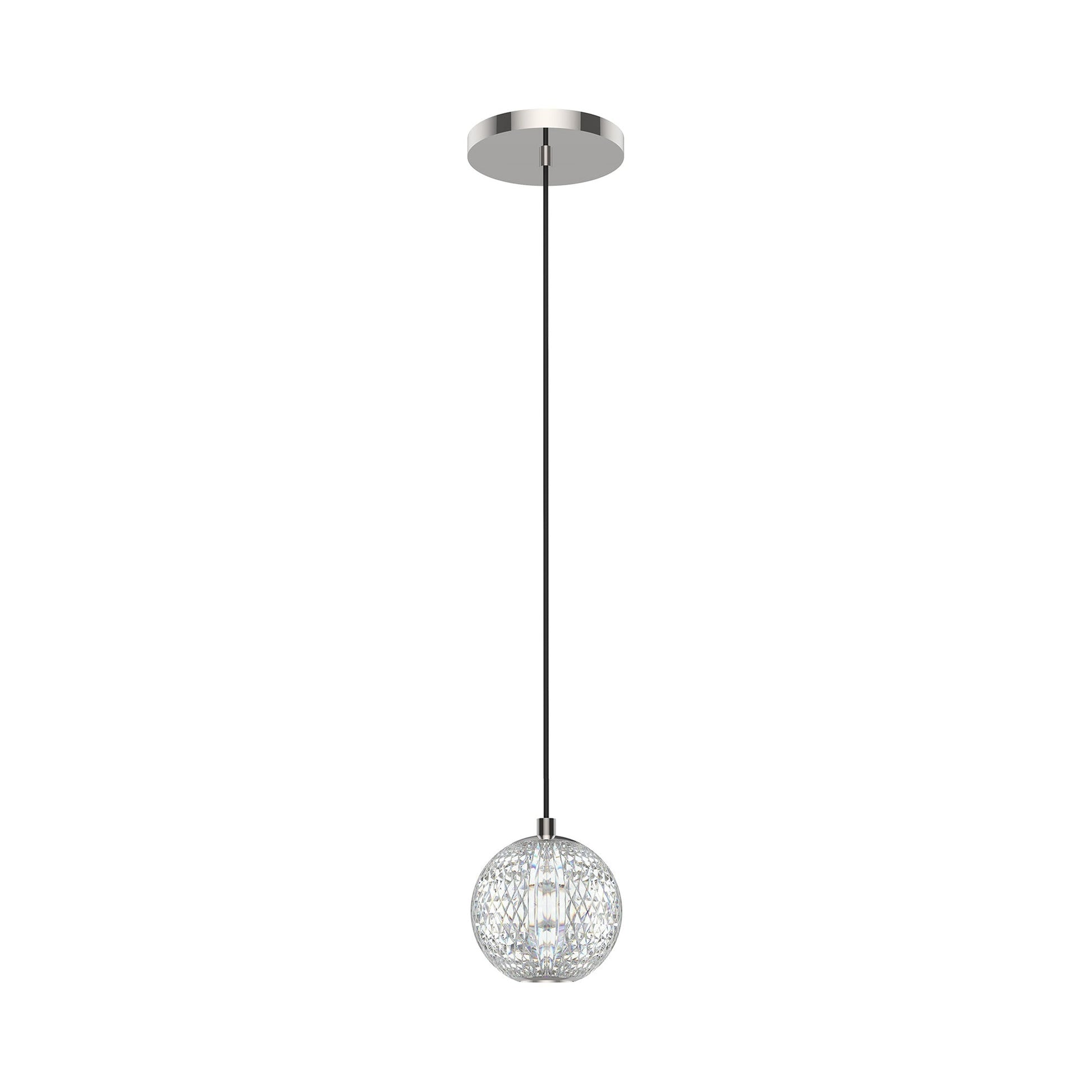 Marni LED Pendant Light in Polished Nickel.