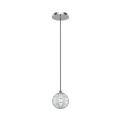 Marni LED Pendant Light in Polished Nickel.