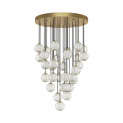 Marni LED Multi Light Pendant Light in Natural Brass (30-Light).