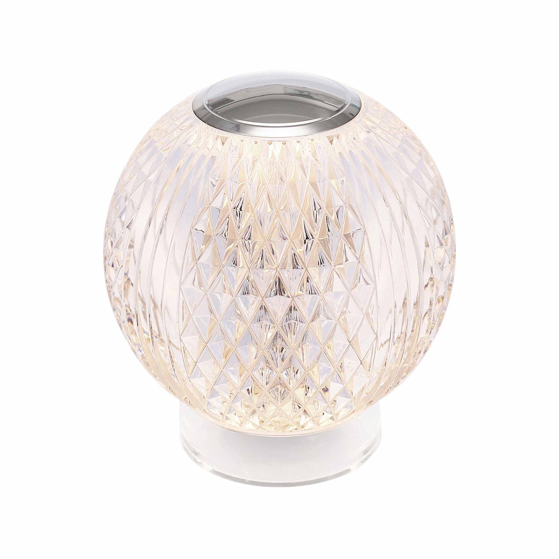 Marni LED Portable Table Lamp in Polished Nickel (Large).