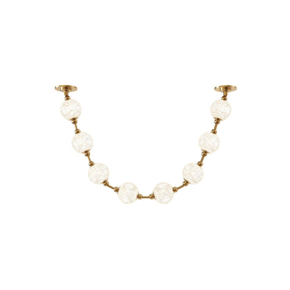 Marni LED Sphere Pendant Light in Natural Brass/Remote Driver (8-Light).