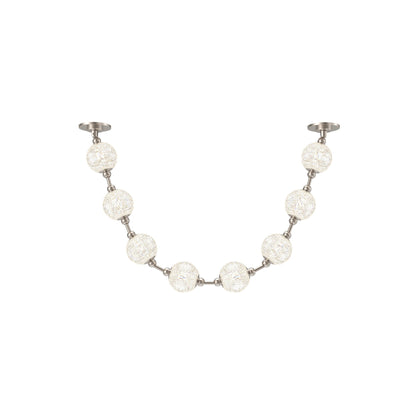 Marni LED Sphere Pendant Light in Polished Nickel/Remote Driver (8-Light).