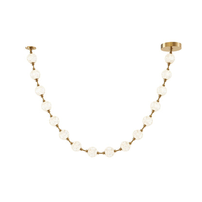 Marni LED Sphere Pendant Light in Natural Brass/Without Remote Driver (16-Light).