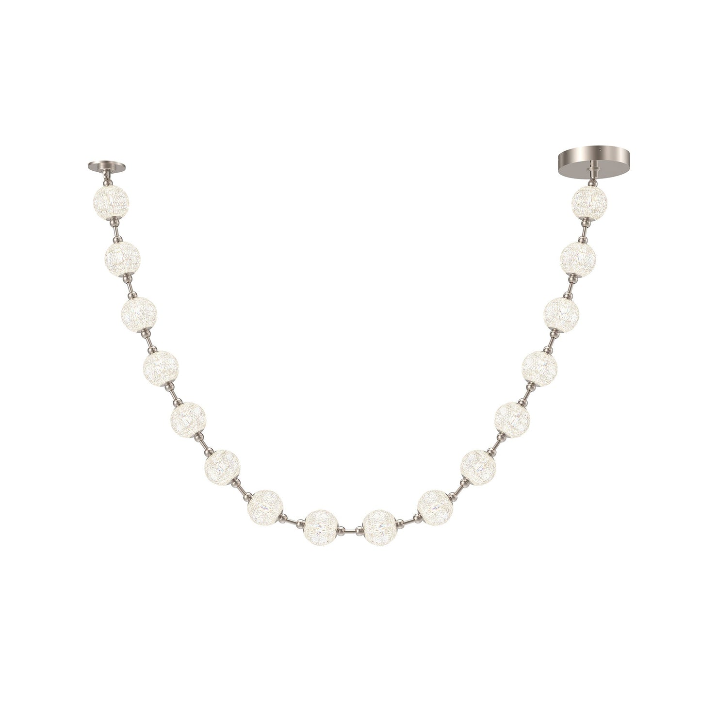 Marni LED Sphere Pendant Light in Polished Nickel/Without Remote Driver (16-Light).