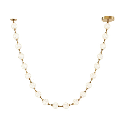 Marni LED Sphere Pendant Light in Natural Brass/Without Remote Driver (20-Light).