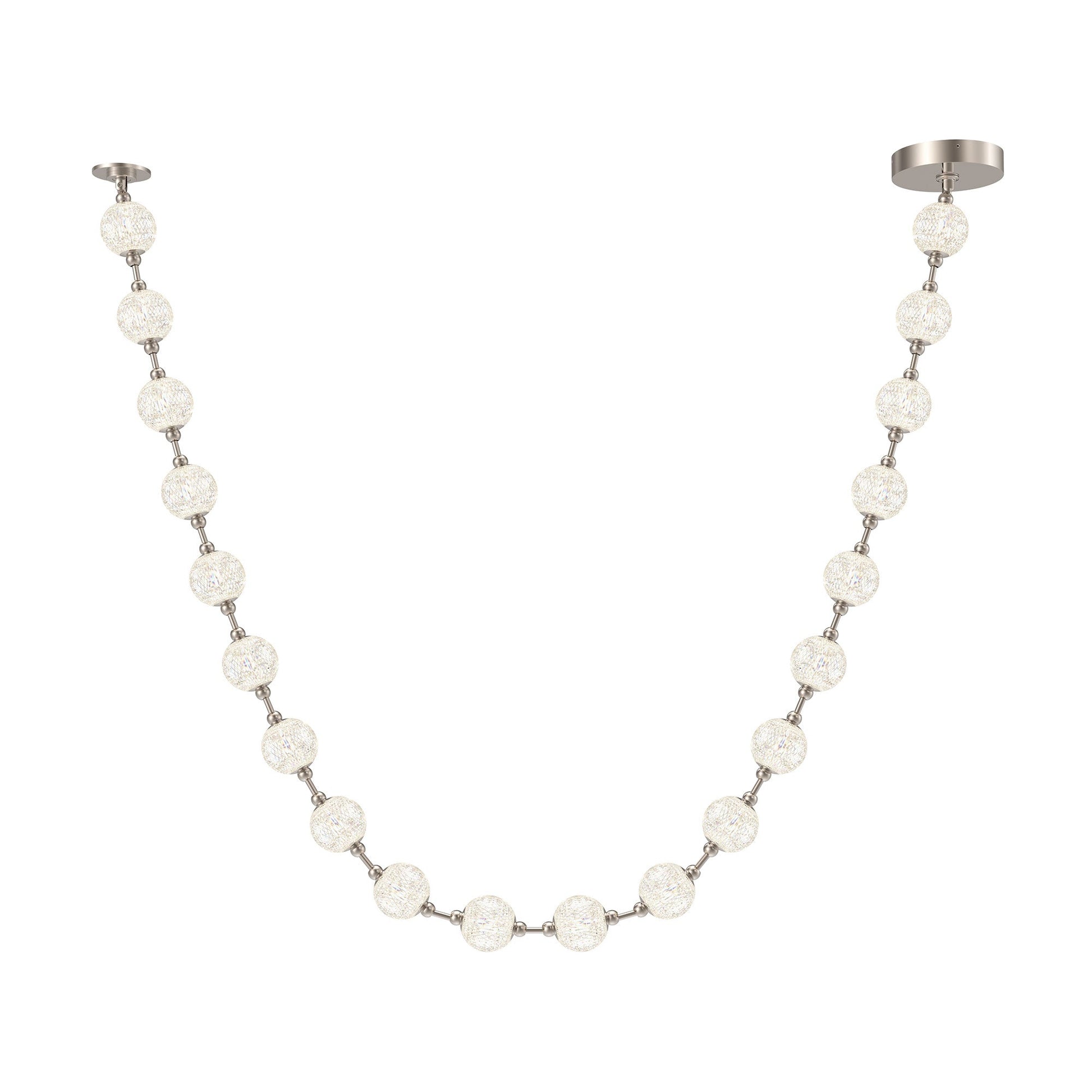 Marni LED Sphere Pendant Light in Polished Nickel/Without Remote Driver (20-Light).