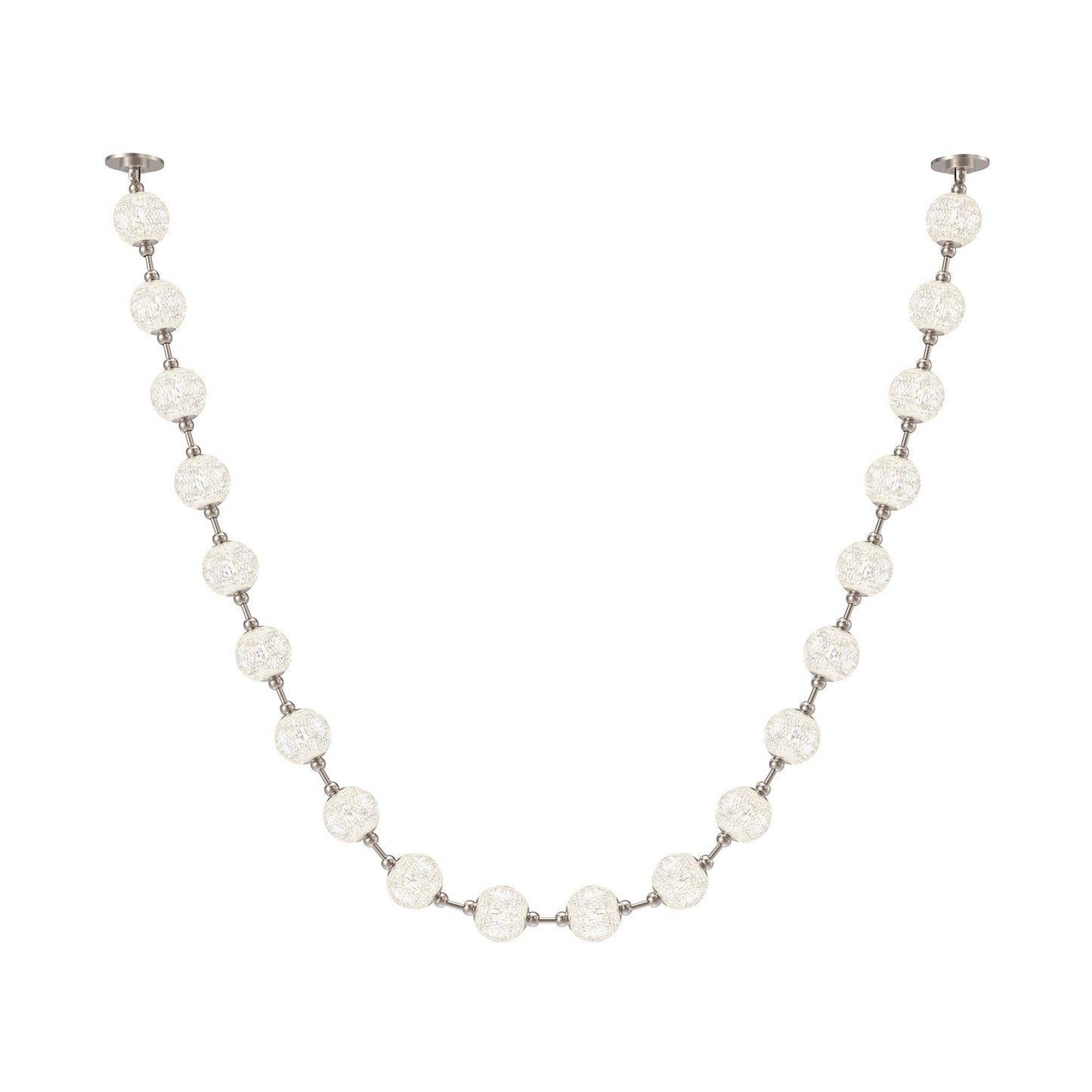 Marni LED Sphere Pendant Light in Polished Nickel/Remote Driver (20-Light).