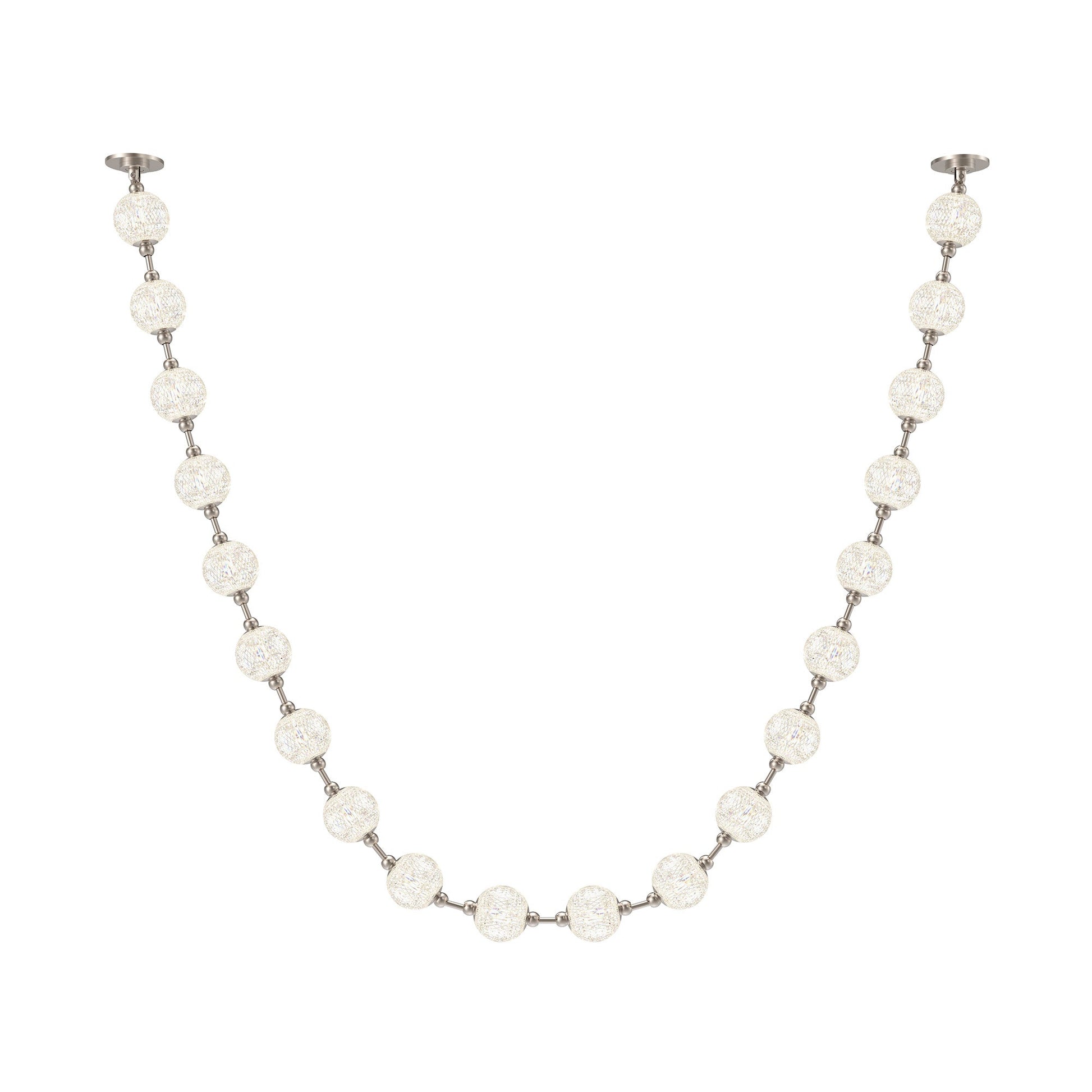 Marni LED Sphere Pendant Light in Polished Nickel/Remote Driver (20-Light).