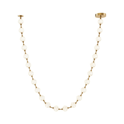 Marni LED Sphere Pendant Light in Natural Brass/Without Remote Driver (24-Light).