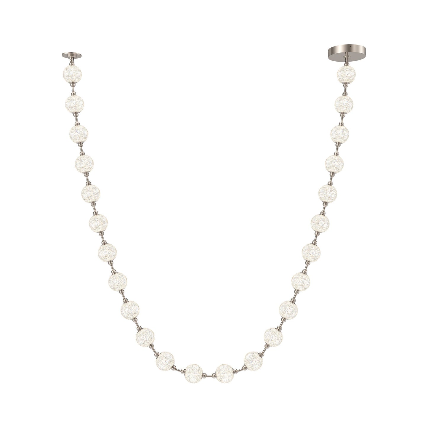 Marni LED Sphere Pendant Light in Polished Nickel/Without Remote Driver (24-Light).