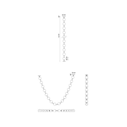 Marni LED Sphere Pendant Light - line drawing.