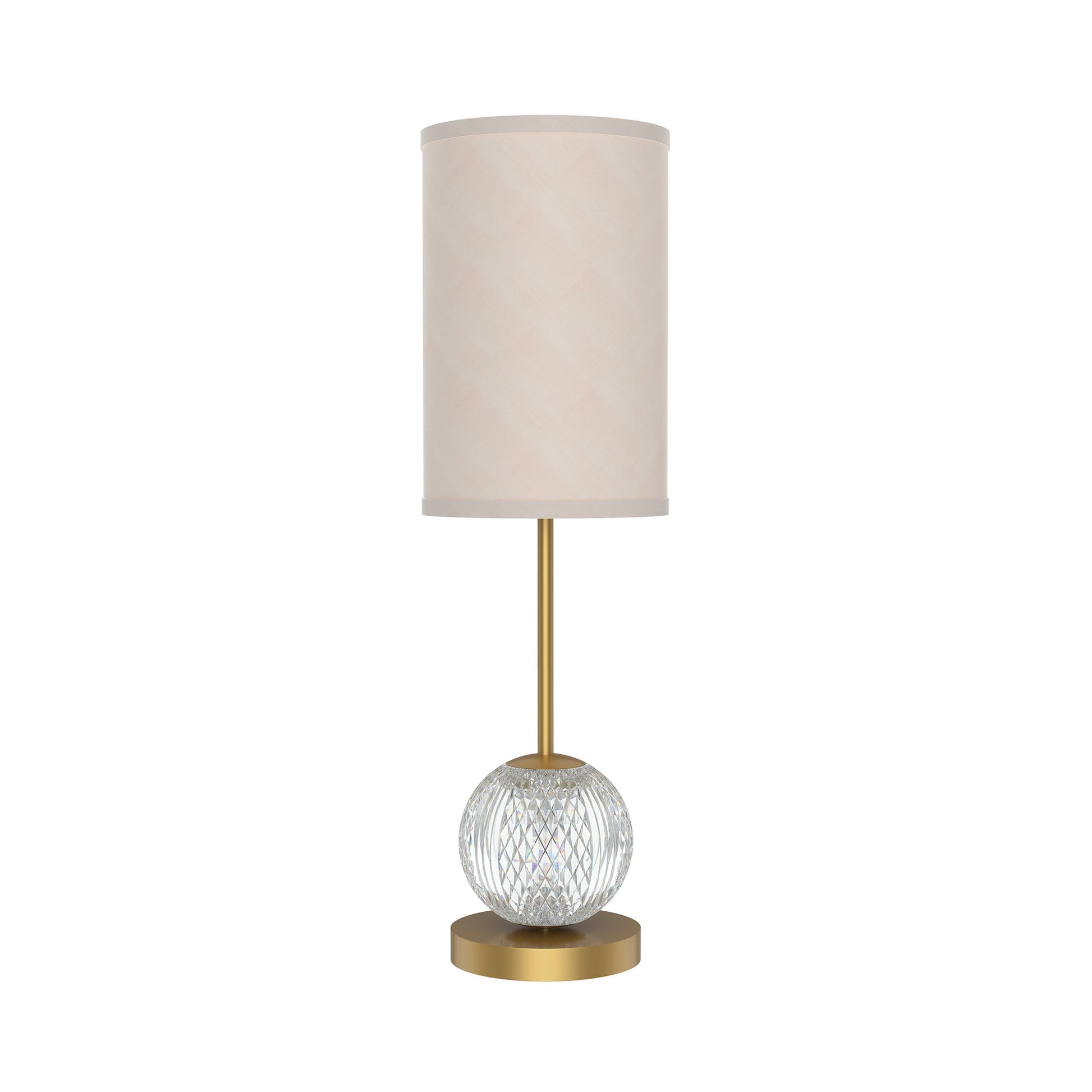 Marni LED Table Lamp in Natural Brass.