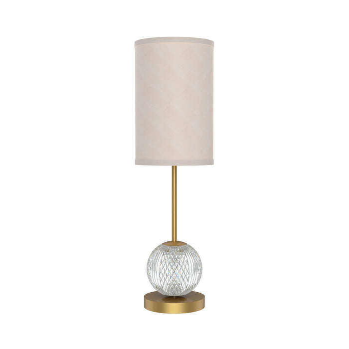 Marni LED Table Lamp in Natural Brass.