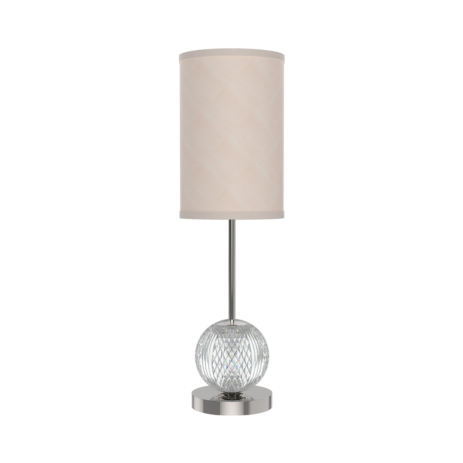 Marni LED Table Lamp in Polished Nickel.