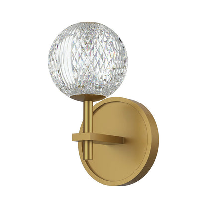 Marni LED Wall Light in Natural Brass.