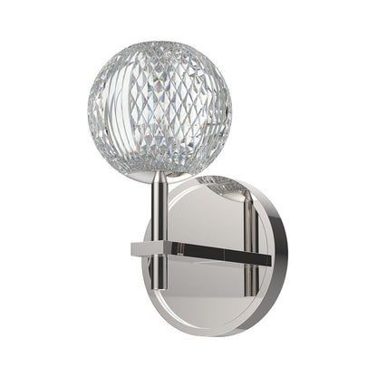 Marni LED Wall Light in Polished Nickel.