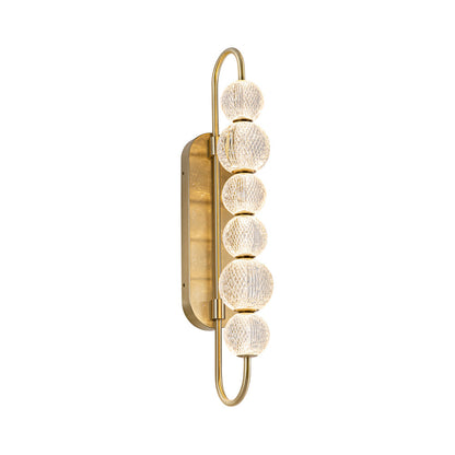 Marni LED Bath Vanity Light in Natural Brass.