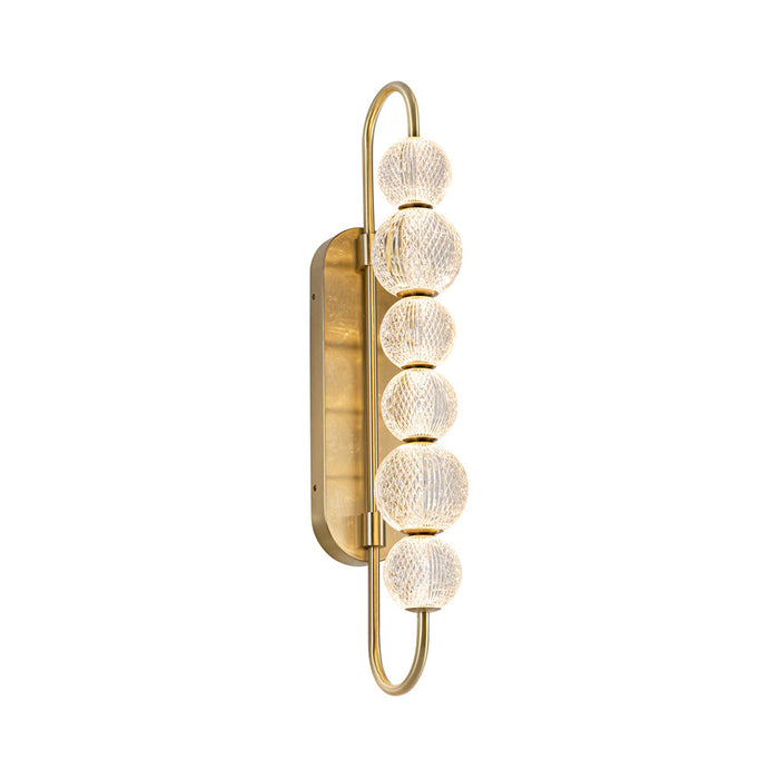 Marni LED Wall Light in Natural Brass.