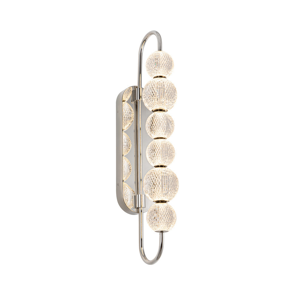 Marni LED Bath Vanity Light in Polished Nickel.