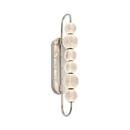 Marni LED Bath Vanity Light in Polished Nickel.