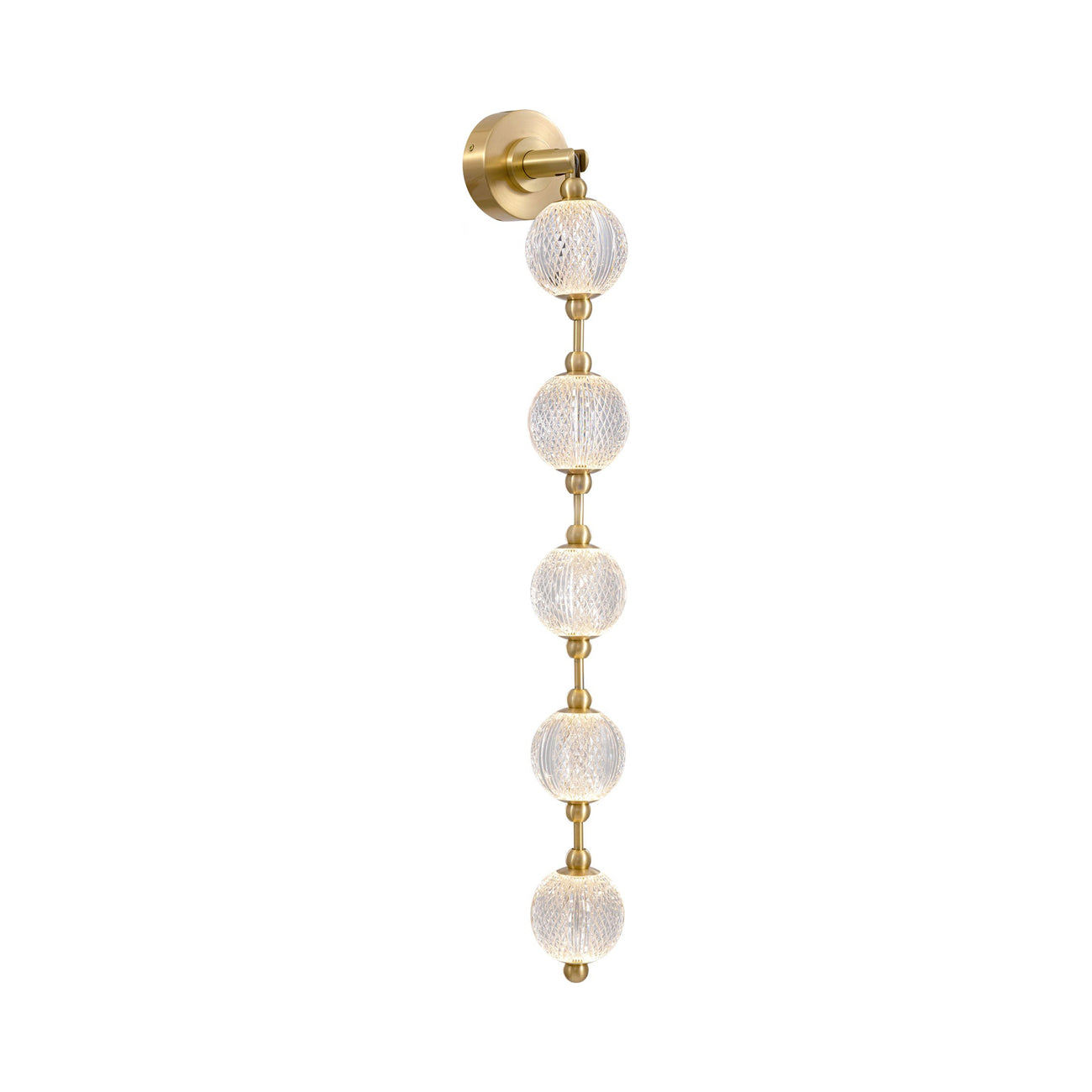 Marni WV32100 LED Bath Vanity Light in Natural Brass (38.25-Inch).