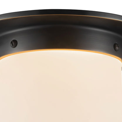 Mineral Cylinder Flush Mount Ceiling Light in Detail.