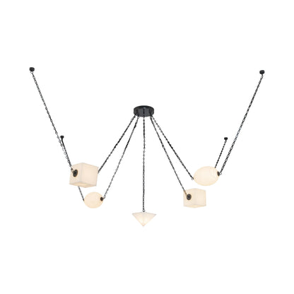 Mineral LED Chandelier in Urban Bronze (Alabaster).